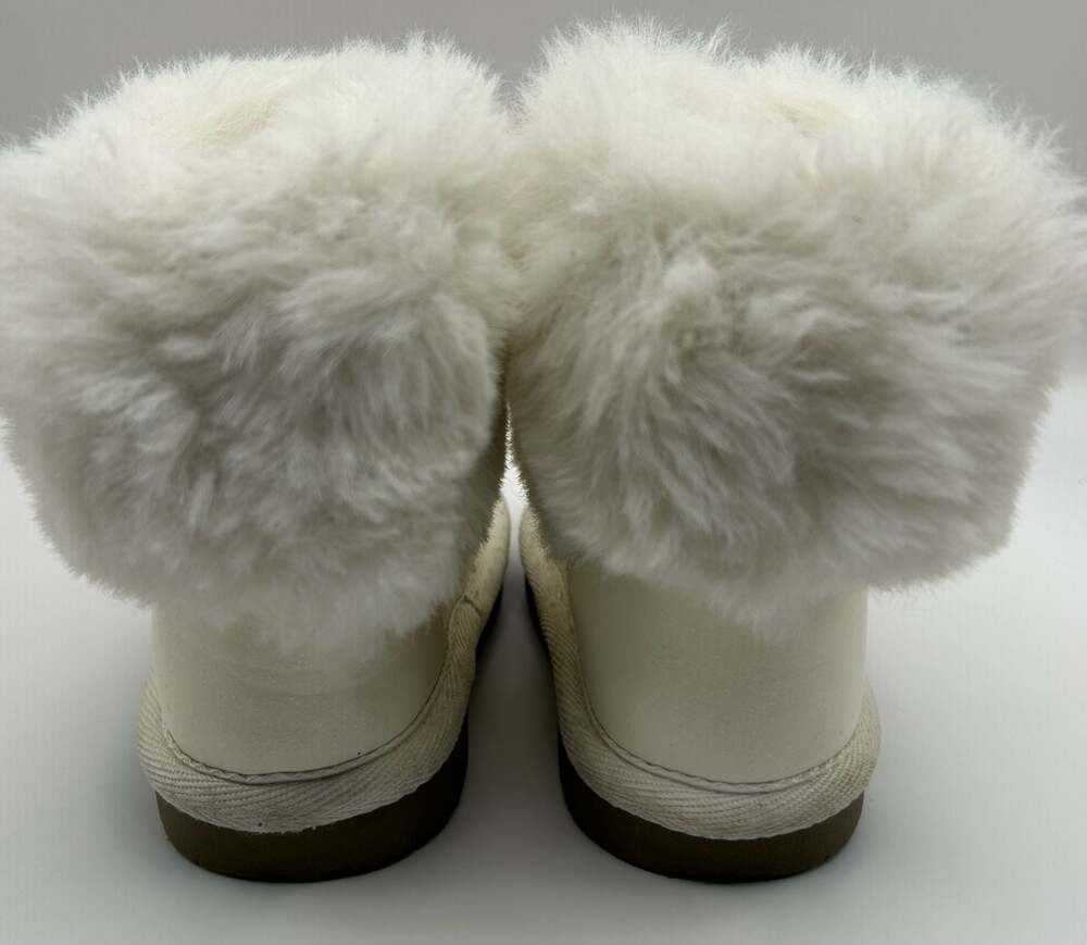 Gymboree Girls Chalet Glitter White Faux Fur Winter Boots Size 5 - Picture 3 of 5
